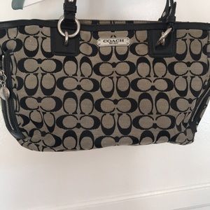 Coach black/gray purse